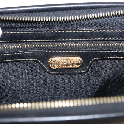 Fendi Vintage Pequin Convertible Boston Bag Coated Canvas, BROWN, CANVAS, Travel bag