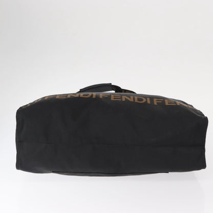 Fendi Vintage Convertible Logo Weekender Nylon, Black, Nylon, Tote Bag
