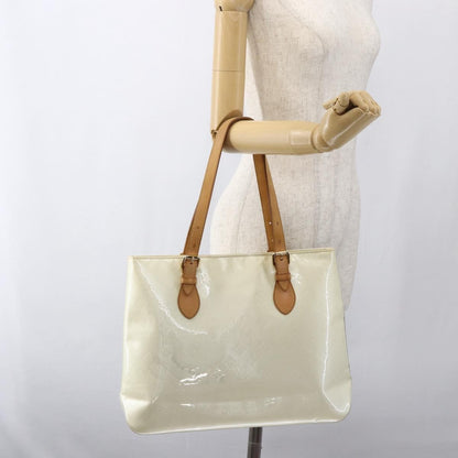 Louis Vuitton Brentwood Handbag Monogram Vernis, BEIGE, PATENT_LEATHER, Tote bag