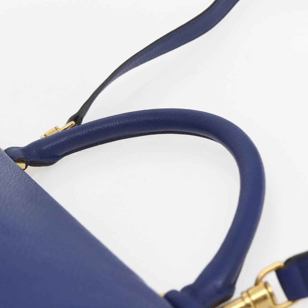 Celine Trapeze Bag Leather with Suede, BLUE, LEATHER, Handbag