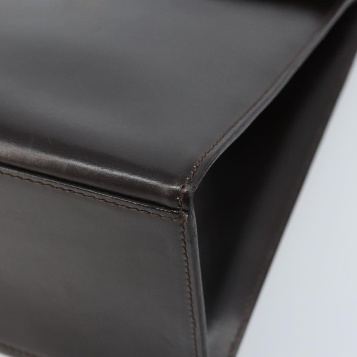 Celine Vintage Logo Top Handle Bag Leather, BROWN, LEATHER, Handbag
