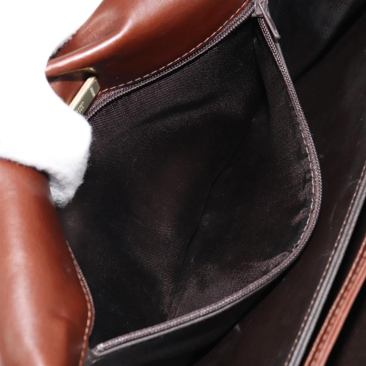 Valentino Garavani Vintage shoulder bag Leather, BROWN, LEATHER, Shoulder bag