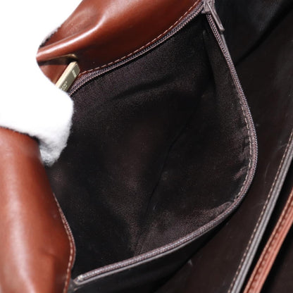 Valentino Garavani Vintage shoulder bag Leather, BROWN, LEATHER, Shoulder bag