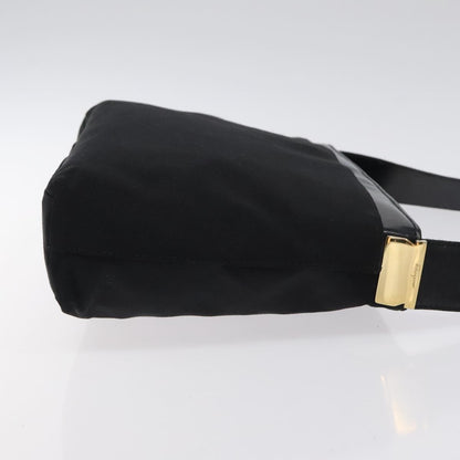Salvatore Ferragamo Shoulder Bag Canvas, BLACK, CANVAS, Shoulder bag