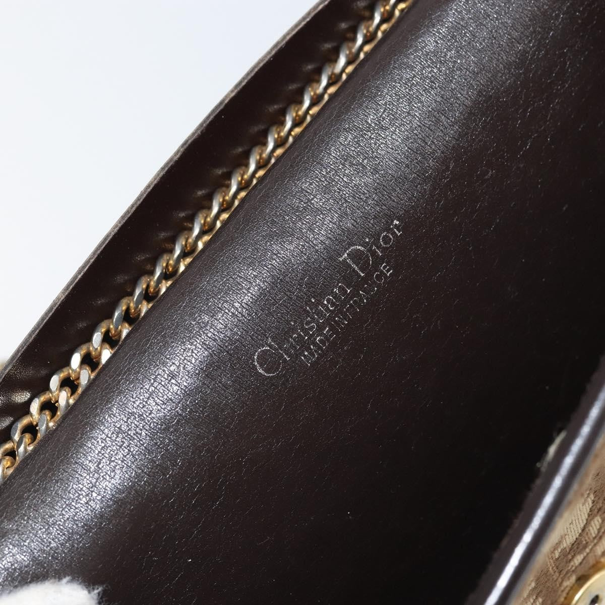 Christian Dior Vintage Trotteur Chain shoulder bag Canvas, BEIGE, CANVAS, Shoulder bag