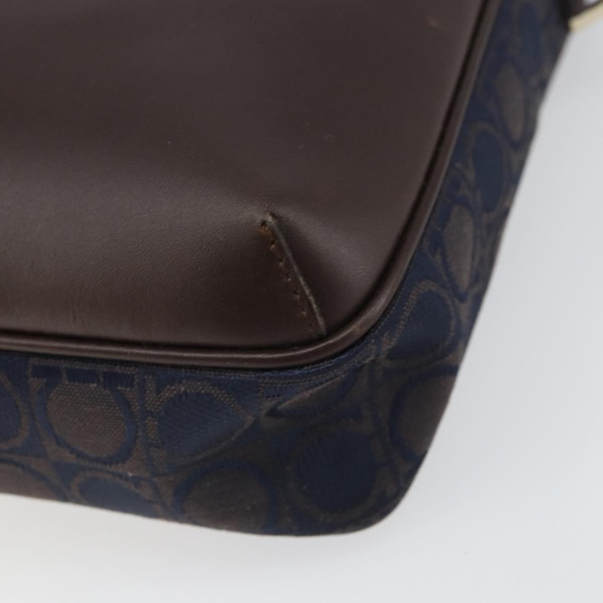 Salvatore Ferragamo Gancini Shoulder Bag Nylon, Navy, Nylon, Shoulder Bag