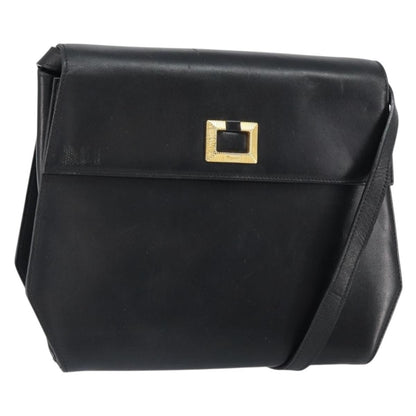 Salvatore Ferragamo Vintage Shoulder Bag Leather, BLACK, LEATHER, Shoulder bag