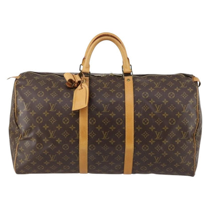 Louis Vuitton Keepall Bag Monogram Canvas, BROWN, CANVAS, Travel bag
