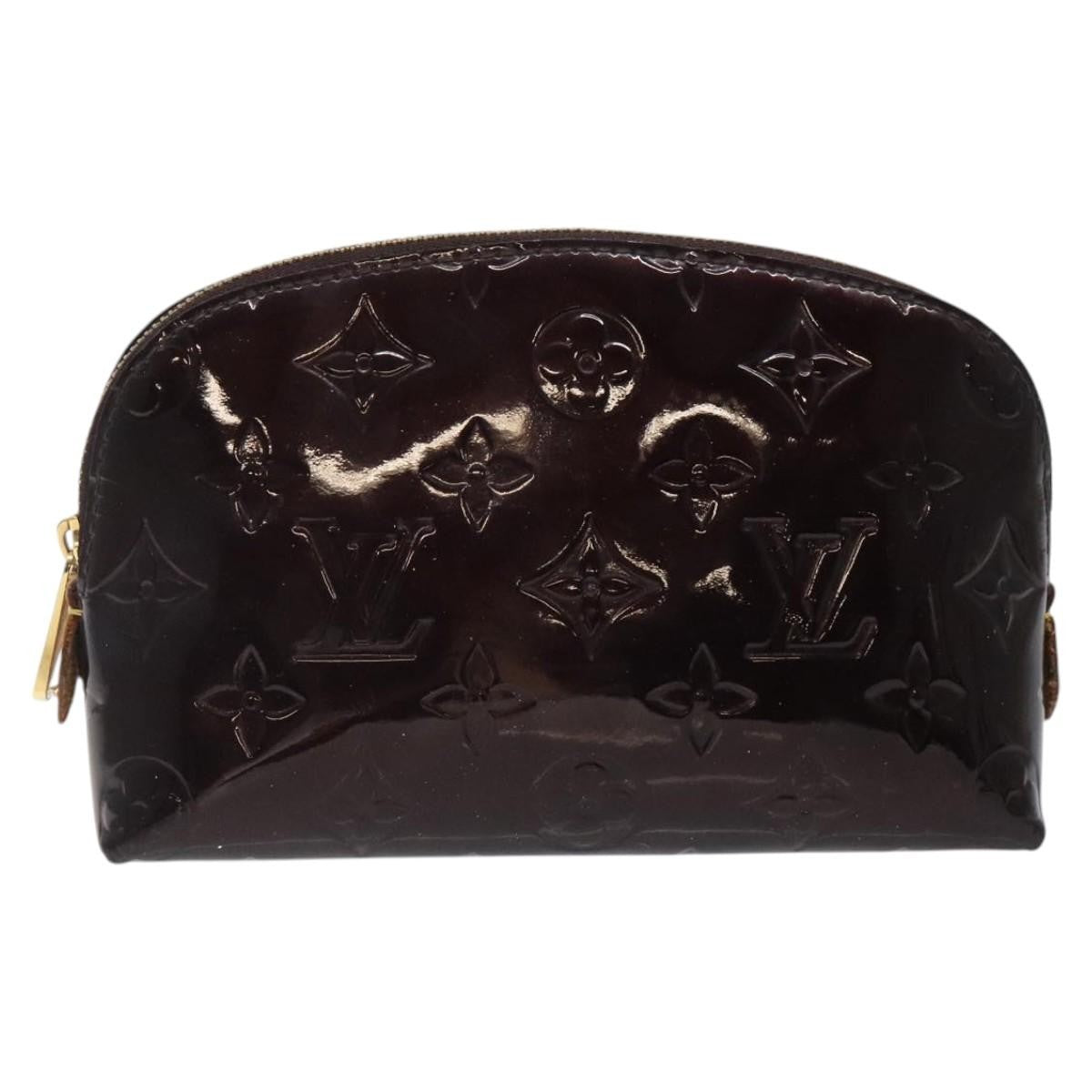 Louis Vuitton Cosmetic Pouch Monogram Vernis, BURGUNDY, PATENT_LEATHER, Toiletry Case