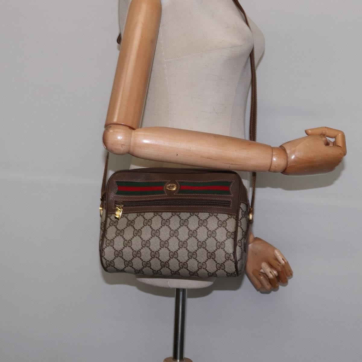 Gucci Ophidia Shoulder Bag GG Canvas, BEIGE, CANVAS, Shoulder bag