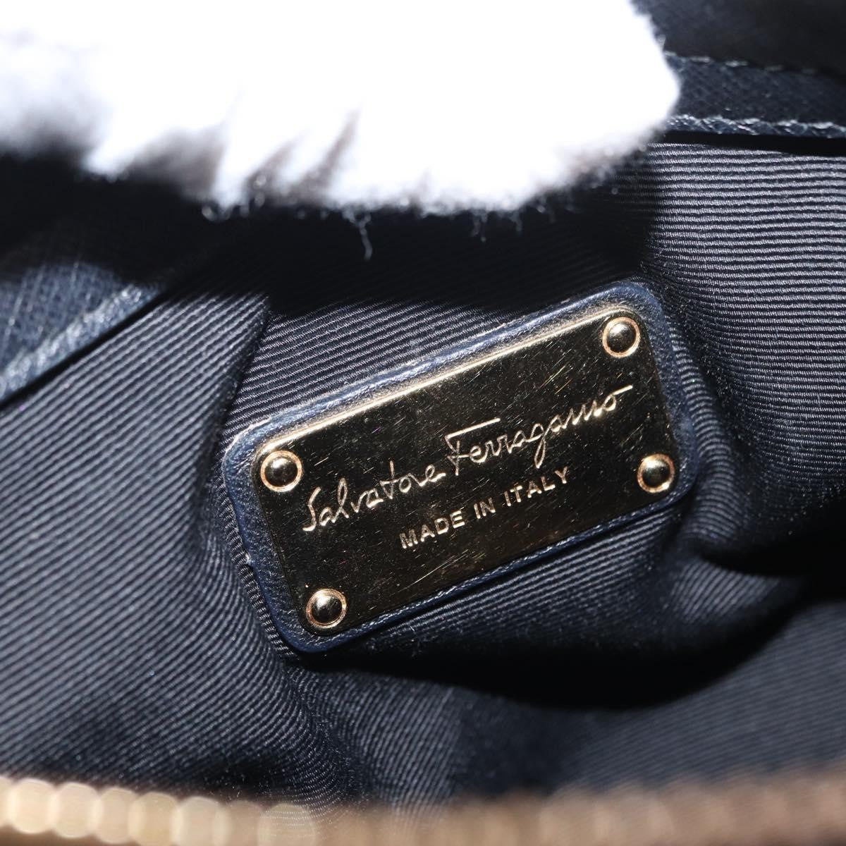 Salvatore Ferragamo Gancini handbag Nylon, BLACK, NYLON, Handbag