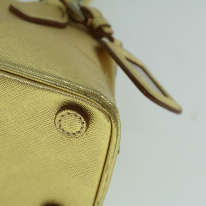 Prada Promenade Bag Saffiano Leather, GOLD, LEATHER, Handbag