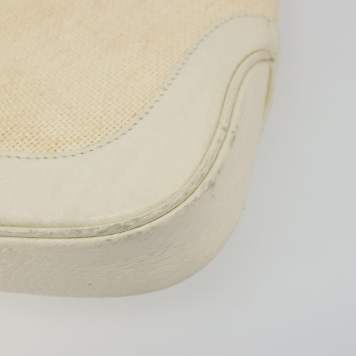 Gucci Vintage Jackie Shoulder Bag Canvas and Leather, Beige, Canvas, Handbag