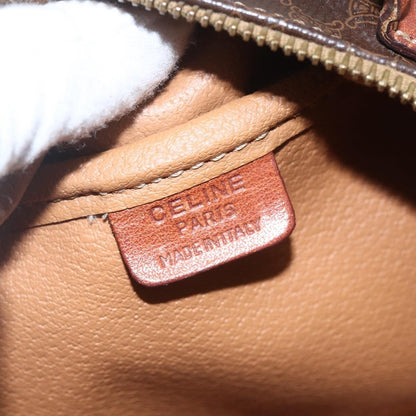 Celine Vintage Macadam Handbag Canvas and Leather, BROWN, CANVAS, Shoulder bag