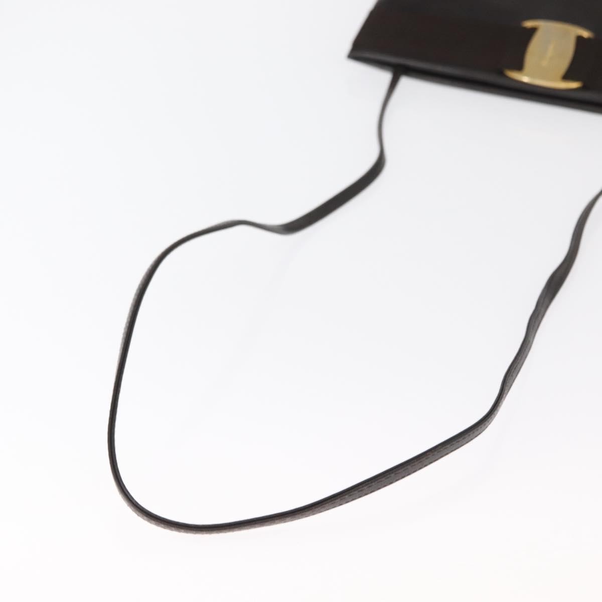 Salvatore Ferragamo Vala Shoulder Bag Leather, BROWN, LEATHER, Shoulder bag