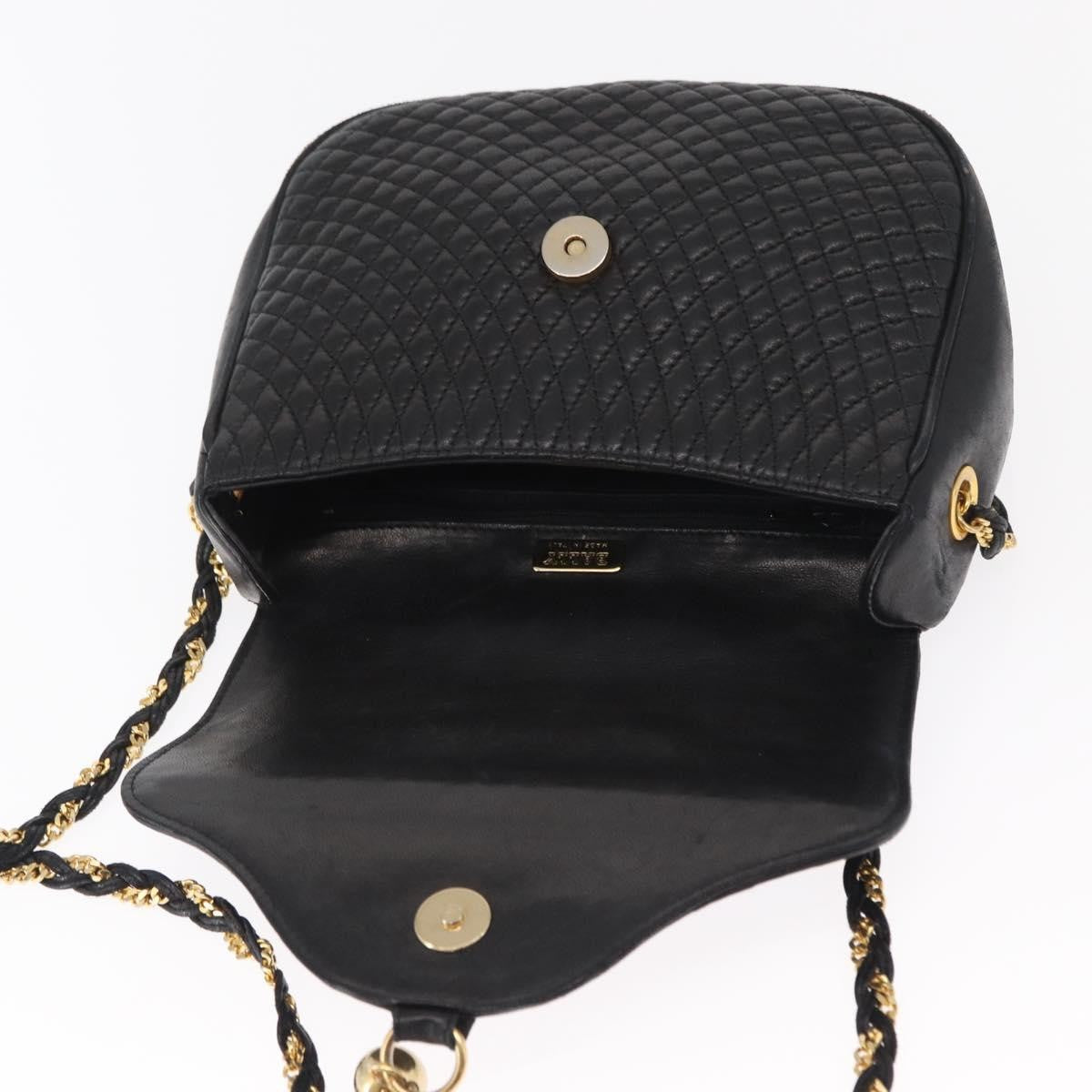 Bally Vintage Shoulder Bag Leather, BLACK, LEATHER, Shoulder bag