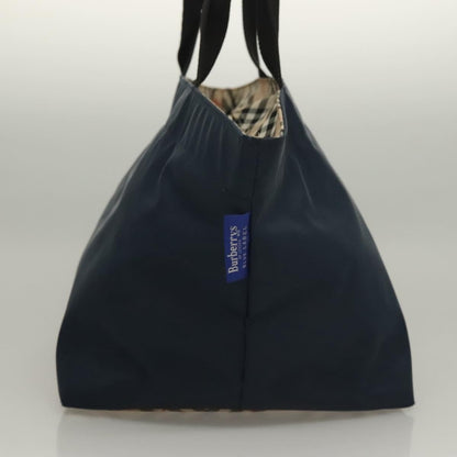 Burberry Nova Check Tote Nylon, NAVY, NYLON, Tote bag