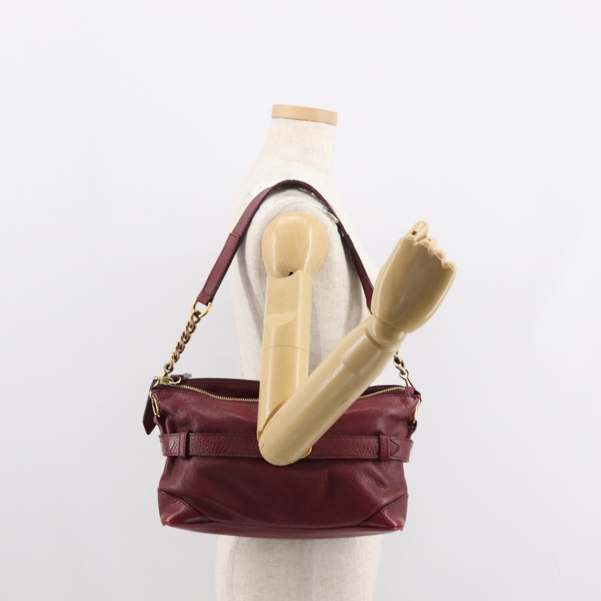 Burberry Shoulder Bag Leather, RED, LEATHER, Shoulder bag