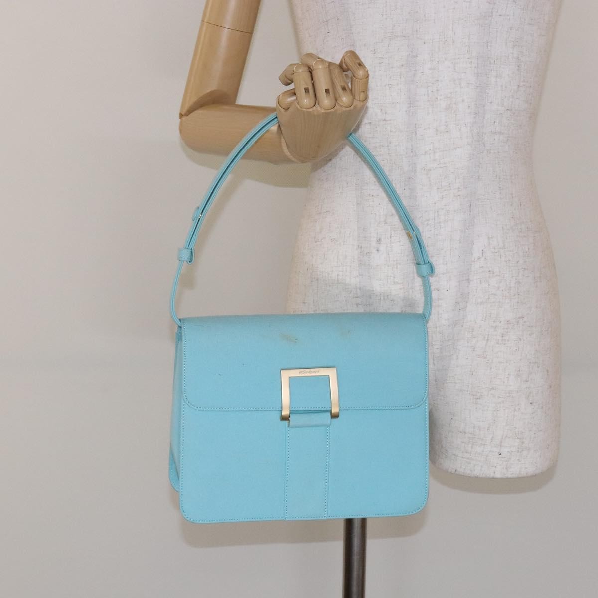 Saint Laurent Vintage Shoulder Bag Canvas, BLUE, CANVAS, Shoulder bag