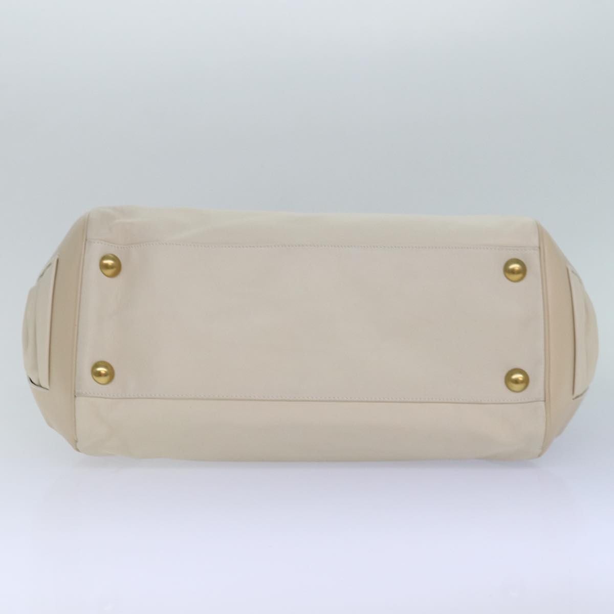 Salvatore Ferragamo Gancini Shoulder Bag Leather, BEIGE, LEATHER, Shoulder bag