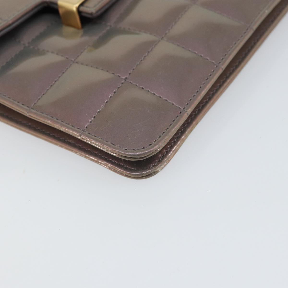 Chanel Chocolate Bar Chain Flap Bag Quilted Patent, PURPLE, PATENT_LEATHER, Handbag