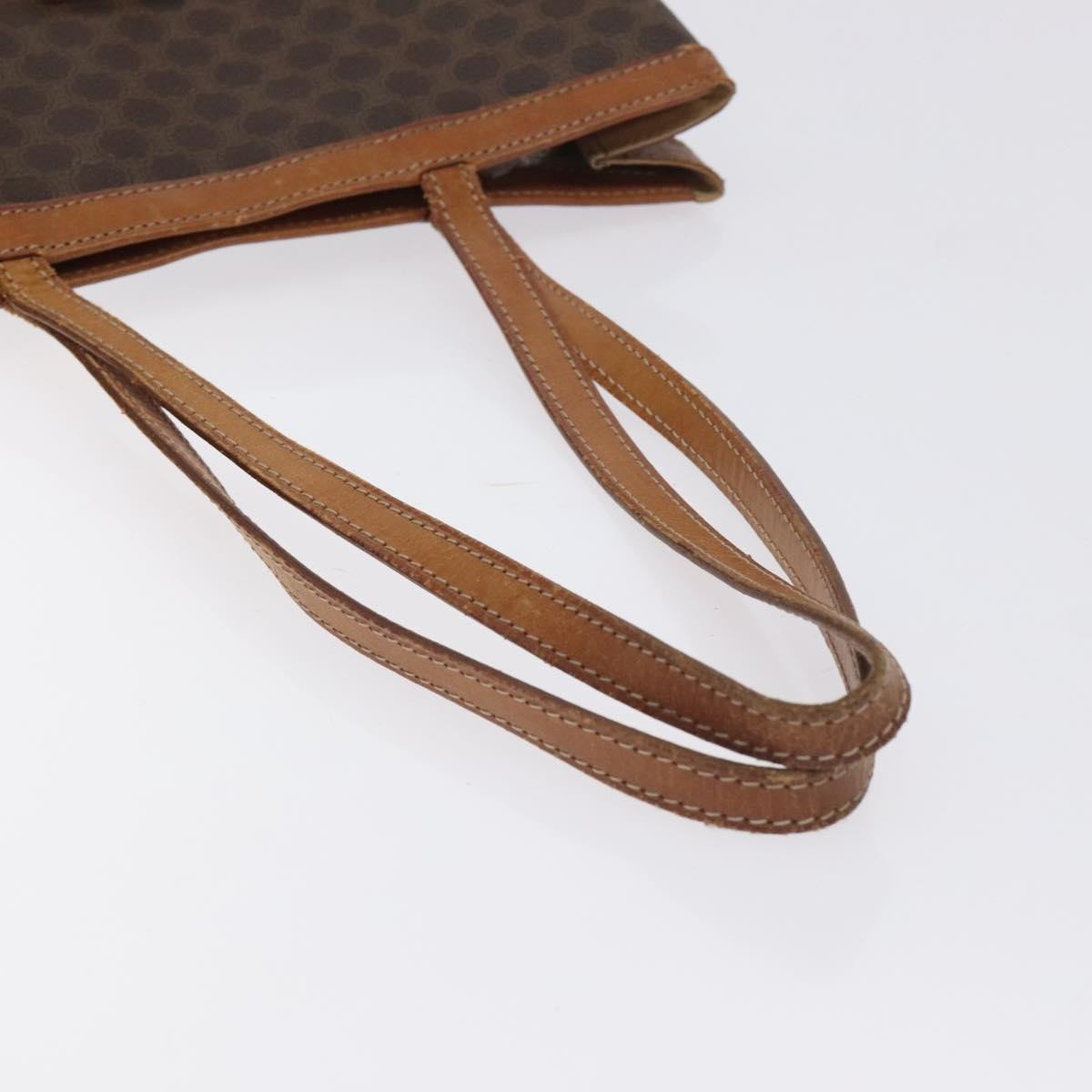Celine Vintage Macadam Tote bag Canvas and Leather, BROWN, CANVAS, Tote bag