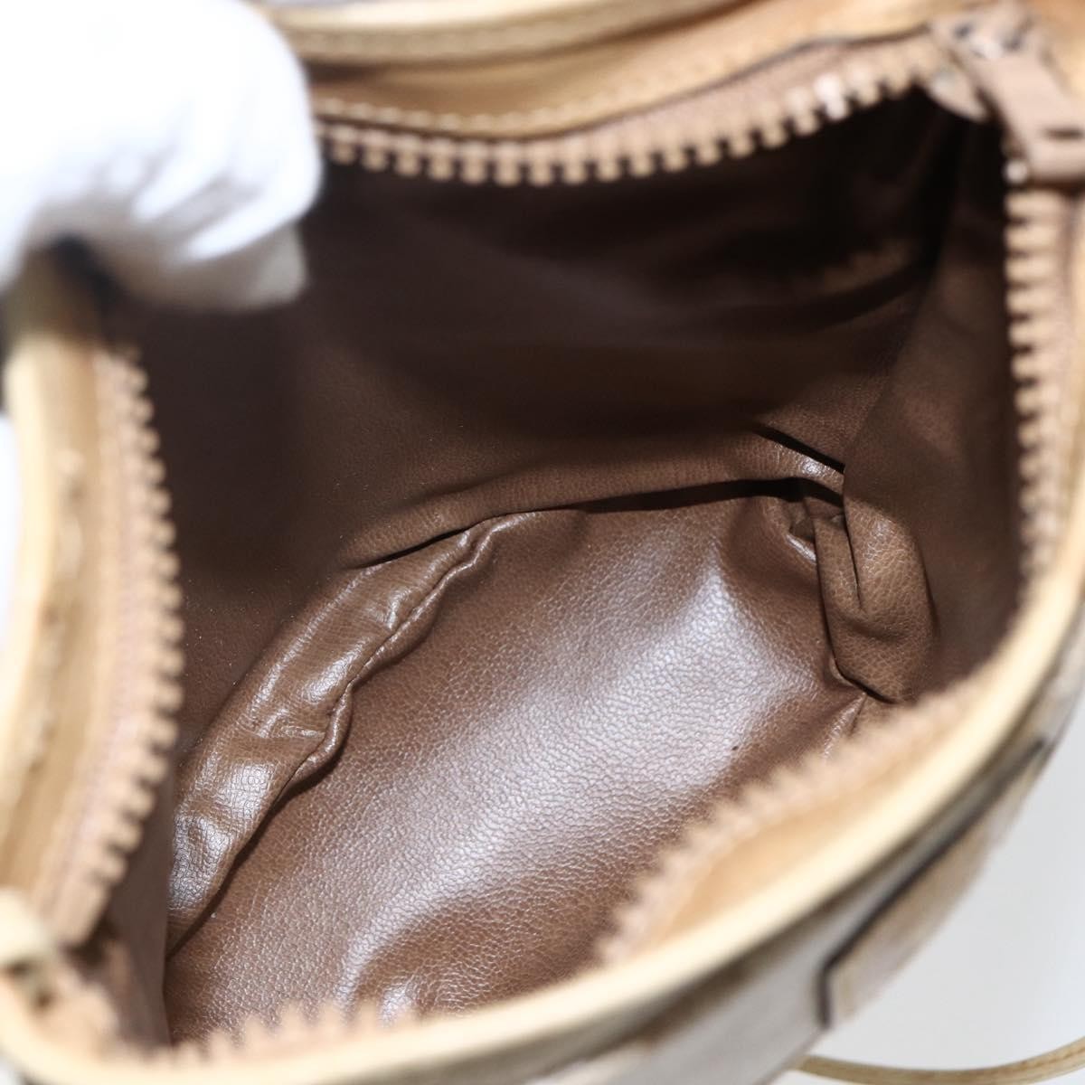 Celine Vintage Macadam Shoulder Bag Canvas, BEIGE, CANVAS, Shoulder bag