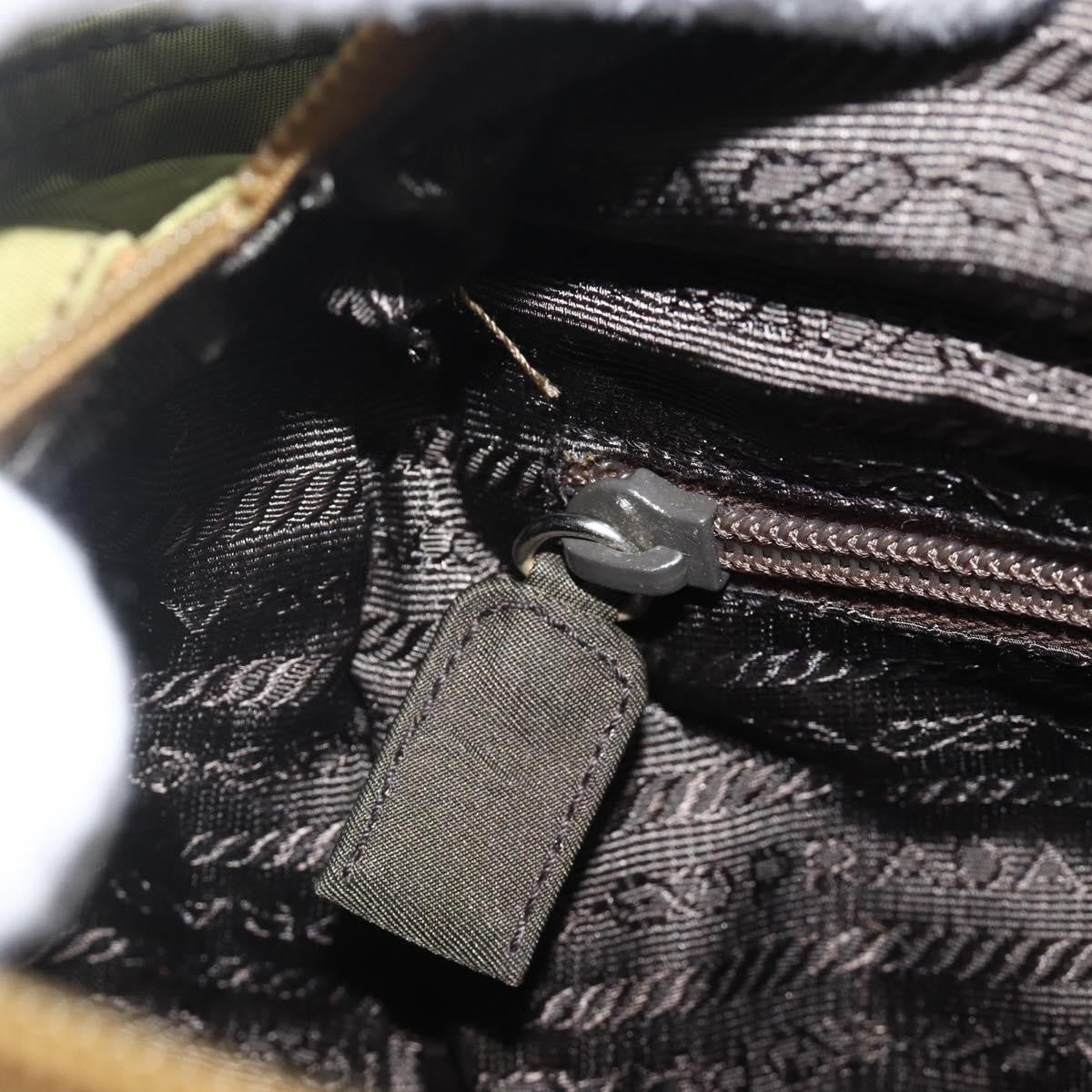 Prada Vintage Tote Tessuto, Khaki, Nylon, Tote Bag