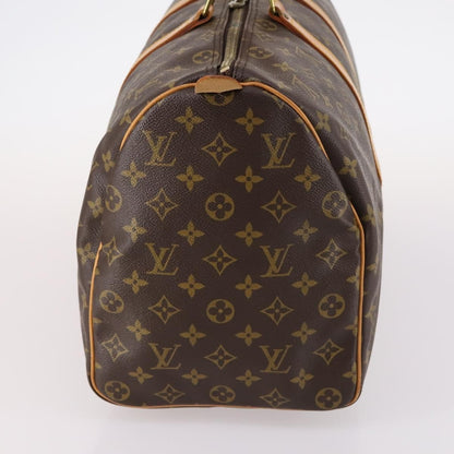 Louis Vuitton Keepall Bandouliere Bag Monogram Canvas, BROWN, CANVAS, Travel bag