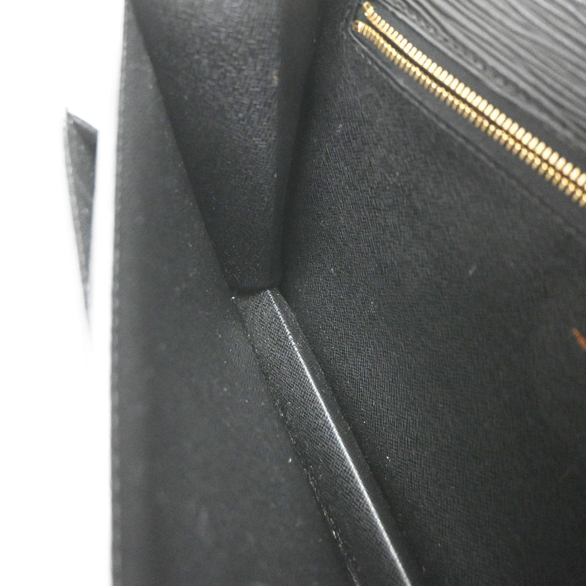Louis Vuitton Dragonne Pochette Epi Leather, Black, Leather, Clutch
