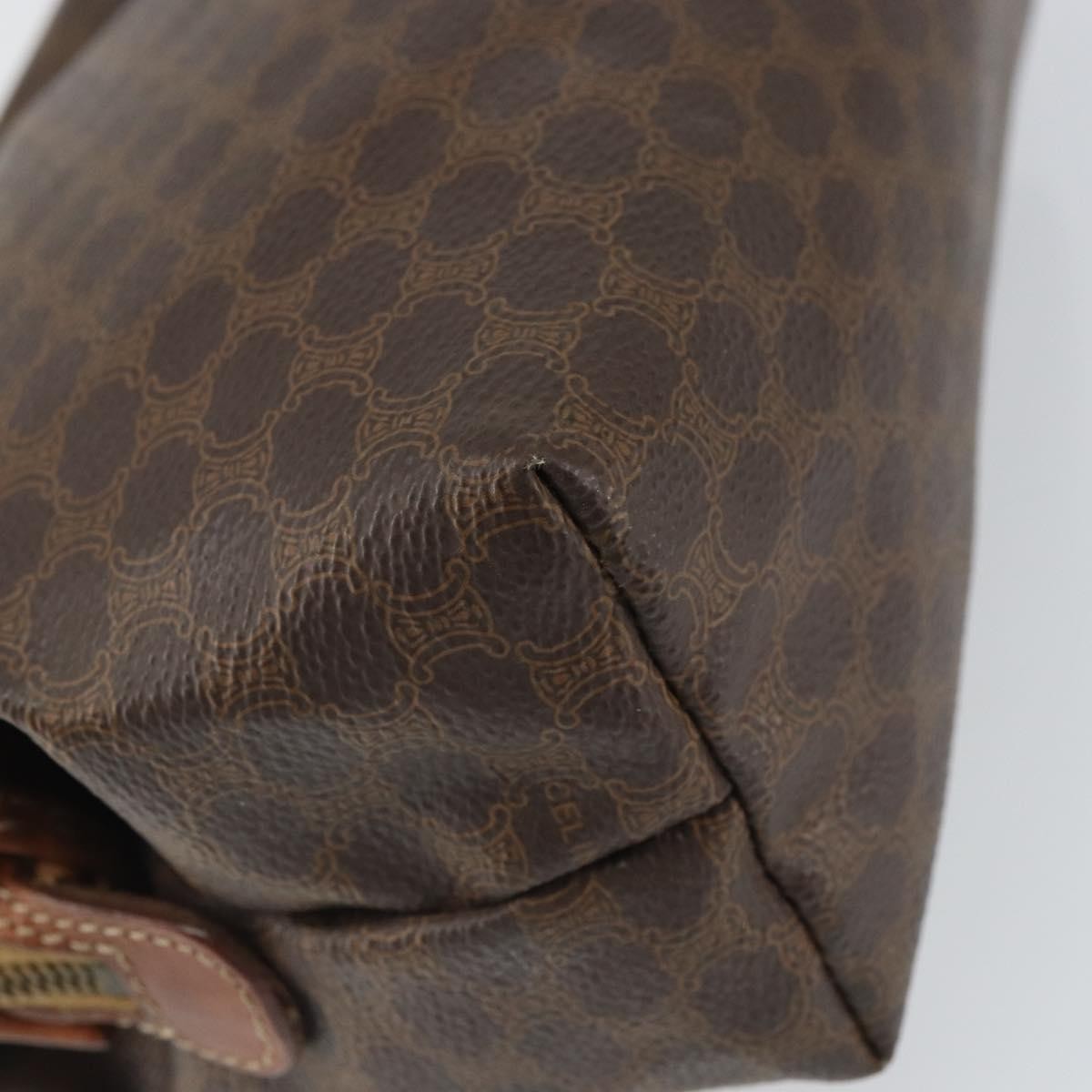 Celine Macadam Pochette Canvas and Leather, BROWN, CANVAS, Clutche & pouche