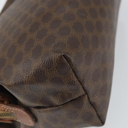 Celine Macadam Pochette Canvas and Leather, BROWN, CANVAS, Clutche & pouche