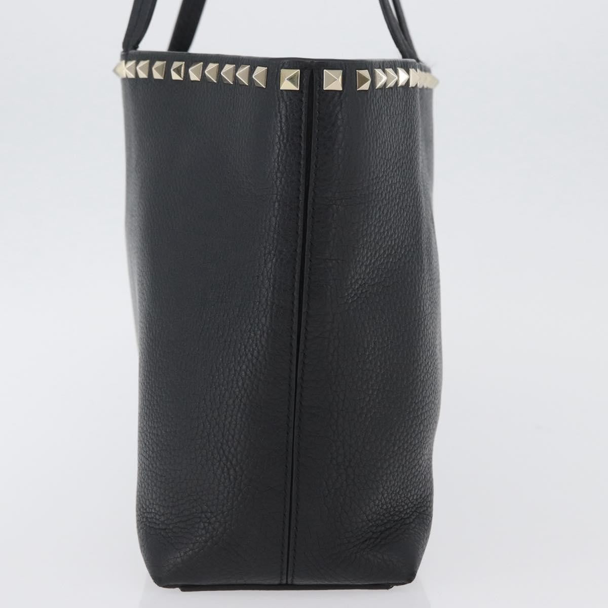 Valentino Garavani Rockstud Shopper Tote Leather, BLACK, LEATHER, Tote bag