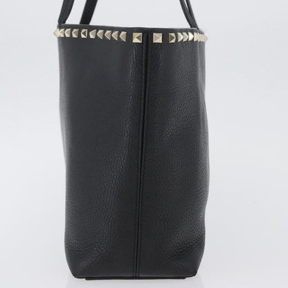 Valentino Garavani Rockstud Shopper Tote Leather, BLACK, LEATHER, Tote bag