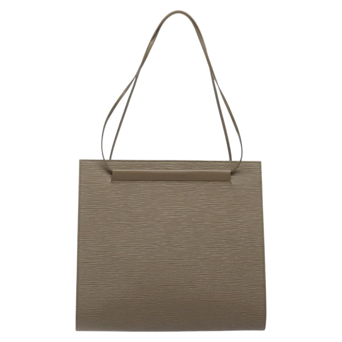 Louis Vuitton Saint Tropez Handbag Epi Leather, Gray, Leather, Shoulder Bag