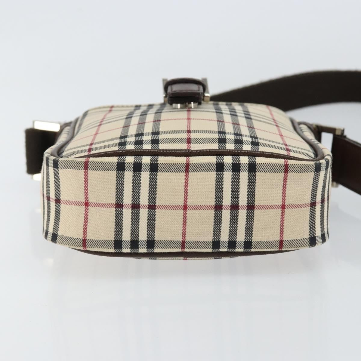 Burberry Nova check Shoulder bag Canvas and Leather, BEIGE, CANVAS, Shoulder bag