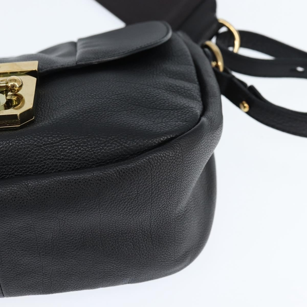 Chloe Elsie Crossbody Bag Leather, BLACK, LEATHER, Shoulder bag