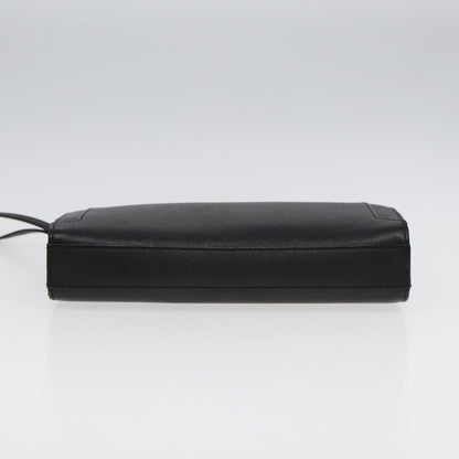 Burberry Zip Pouch Leather, BLACK, LEATHER, Clutche & pouche