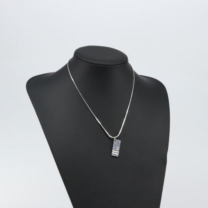 Christian Dior Trotter Motif Necklace Engraved Metal, SILVER, METAL, Necklace