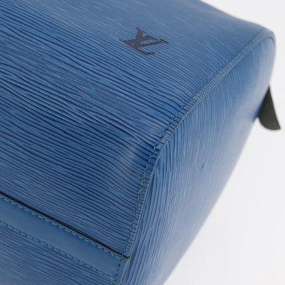 Louis Vuitton Speedy Handbag Epi Leather, Blue, Leather, Handbag