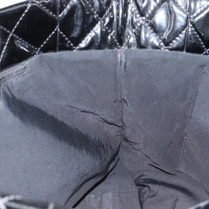 Chanel CC Charm Tote Quilted Patent Vinyl, BLACK, PATENT_LEATHER, Tote bag