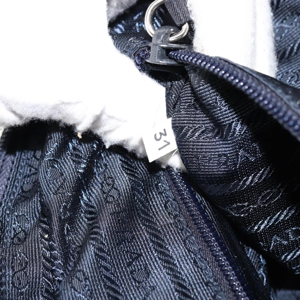 Prada Zip Around Tote Tessuto, Navy, Nylon, Handbag