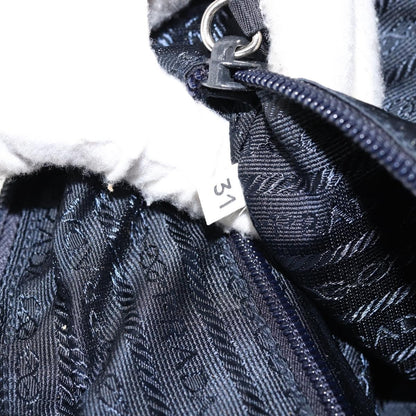 Prada Zip Around Tote Tessuto, Navy, Nylon, Handbag