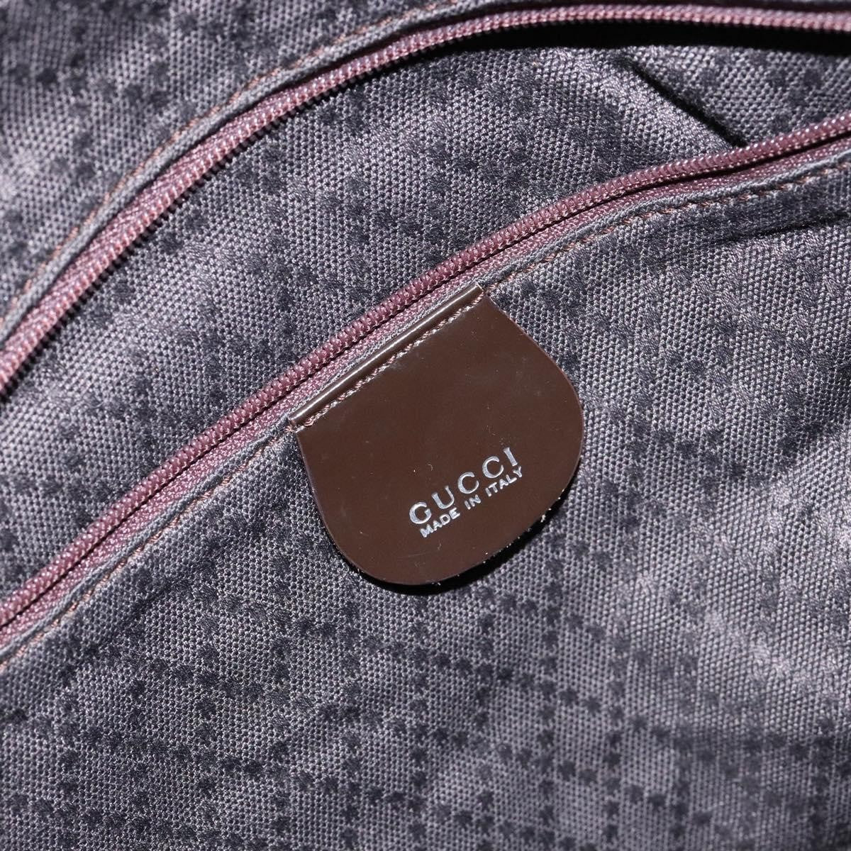 Gucci Vintage Bamboo Shoulder Bag Nylon, BROWN, NYLON, Shoulder bag