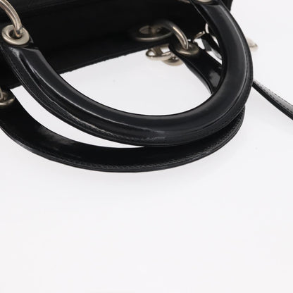 Christian Dior Vintage Lady Dior Bag Cannage Quilt Nylon, BLACK, NYLON, Handbag