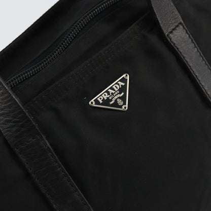 Prada Vintage Handbag Tessuto, Black, Nylon, Handbag