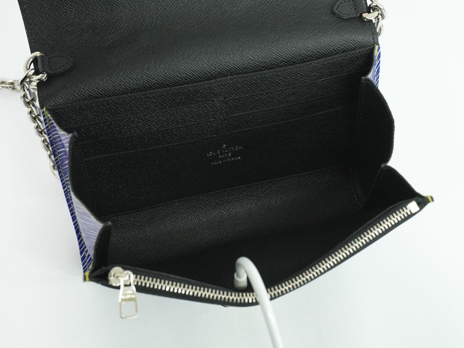 Louis Vuitton Twist Chain Wallet Epi Leather, BLUE, DENIM_JEANS, Shoulder bag