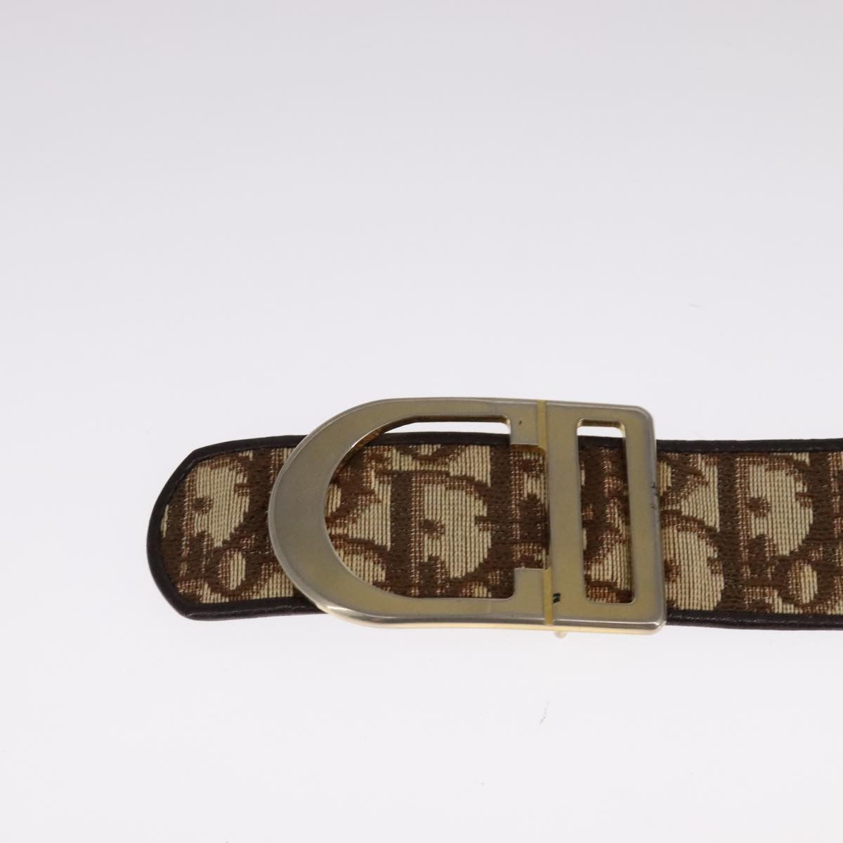 Christian Dior D Buckle Belt Canvas and Leather, BROWN, CANVAS, Belts