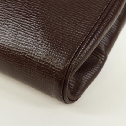 Celine Circle Logo Shoulder Bag Leather, BROWN, LEATHER, Shoulder bag