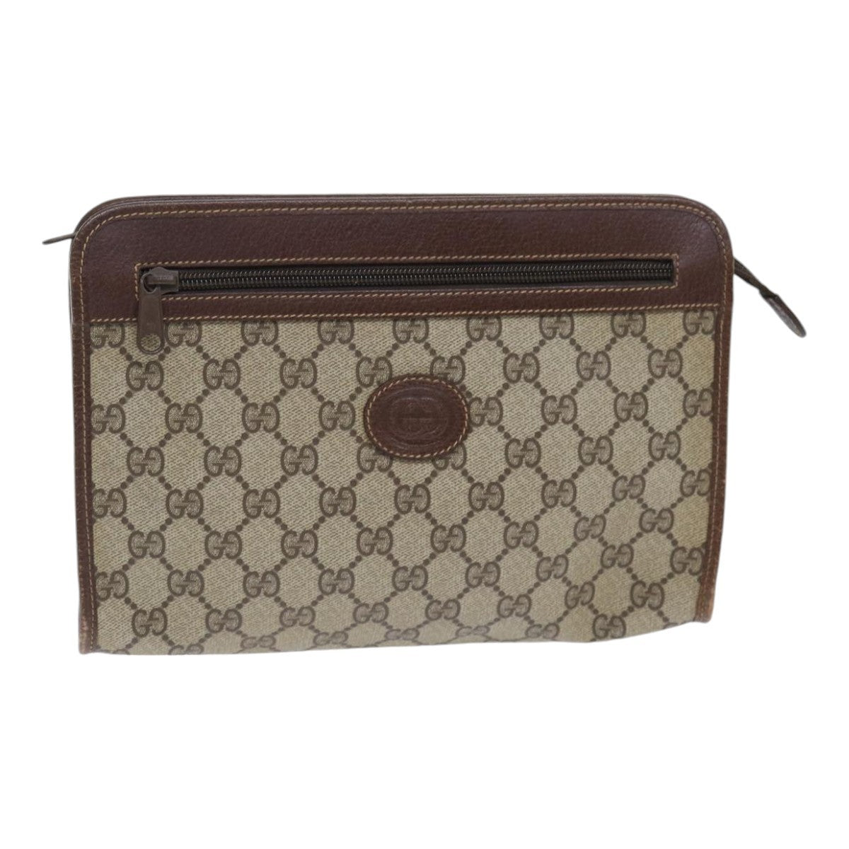 Gucci GG Supreme Clutch bag PVC, Beige, PVC, Clutch